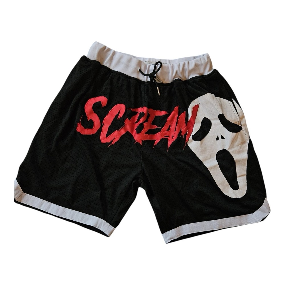 VTG Scream Headgear Classics Mens‎ Large Shorts Basketball Halloween Movie 🤩